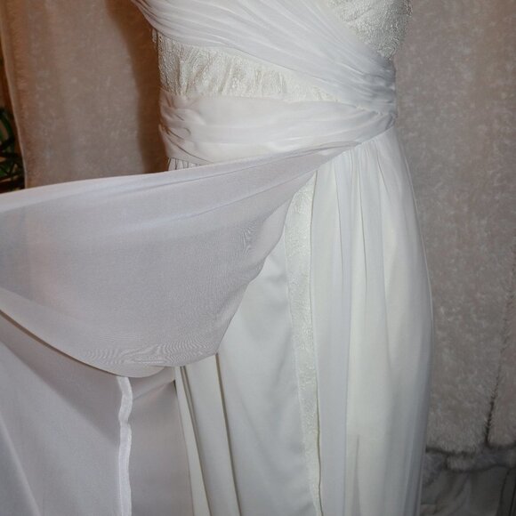 Hailey by Adrianna Papell white formal dress sz 6 - Picture 4 of 14